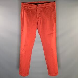 WINGS + HORNS Size 34 Red Cotton Chino Casual Pants